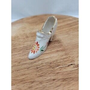 Vintage Porcelian Hand-painted Minature Shoe Figurine